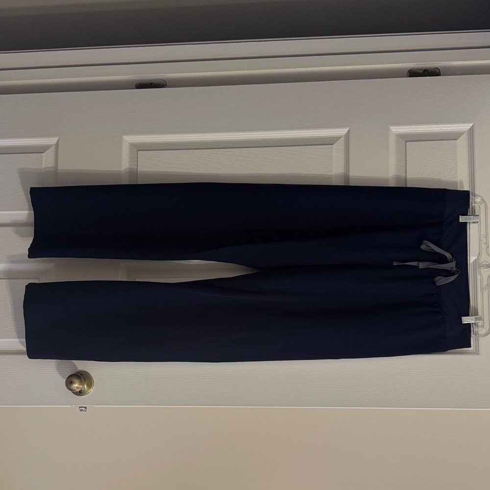 Figs Navy Blue Large Tall High Waisted Livingston Women’s Scrubs Pants